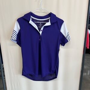 Holloway Ladies Polo in Purple and White